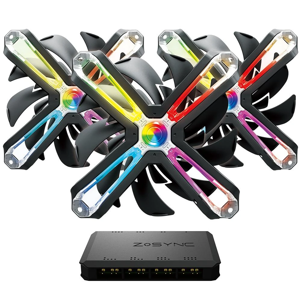 Zalman ZM-SF120A3 ventiliatoriai su Z-Sync valdikliu