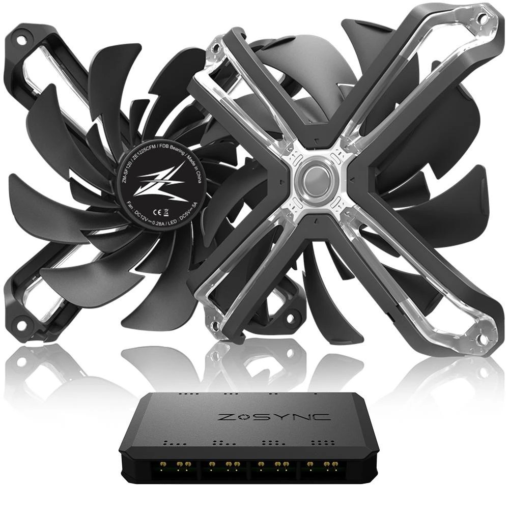 Zalman ZM-SF120A3 kompiuterio aušinimo komponentas Kompiuterio korpusui Ventiliatorius 12 cm Juoda
