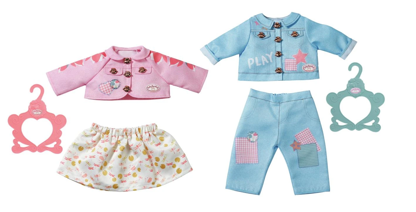 Zapf Baby Annabell Outfit Jongen & Meisje 43cm Lėlės drabužių rinkinys