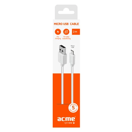 ACME CB1012W micro USB laidas, 2m