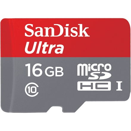 Atminties kortelė SANDISK 16 GB „Ultra Android Micro SDHC“ 80 MB/s, 10 klasė
