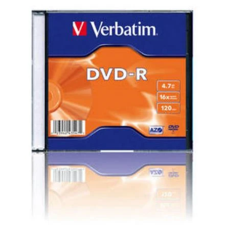 Verbatim DVD-R plona dėžutė su oranžiniu viršeliu