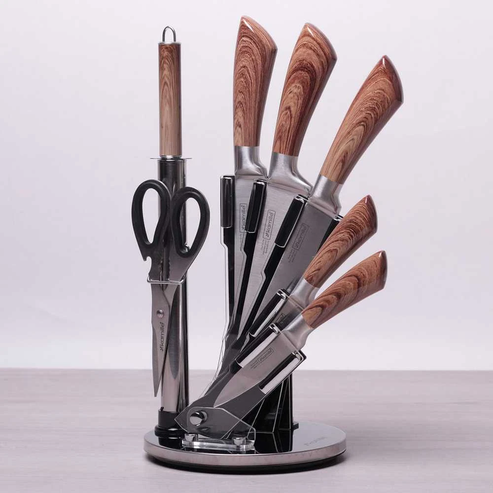 Kamille KM5048 peilių rinkinys su stovu
