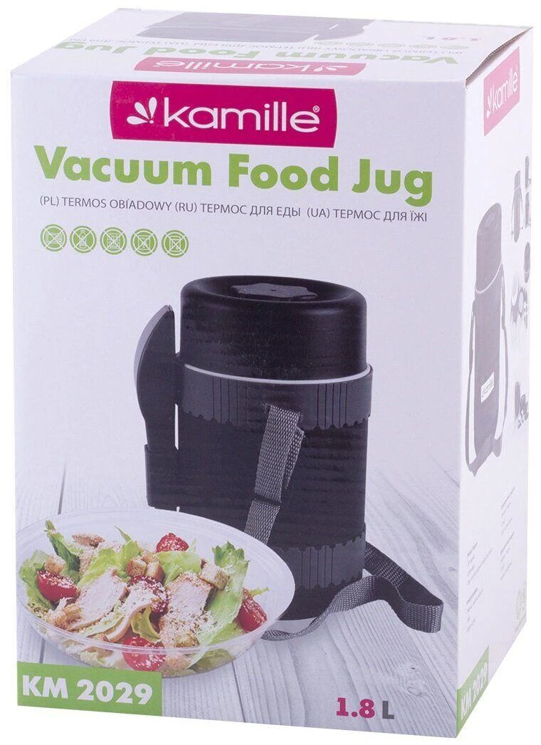 Pietų dėžutė su įrankiais 1800 ml KAMILLE 2029