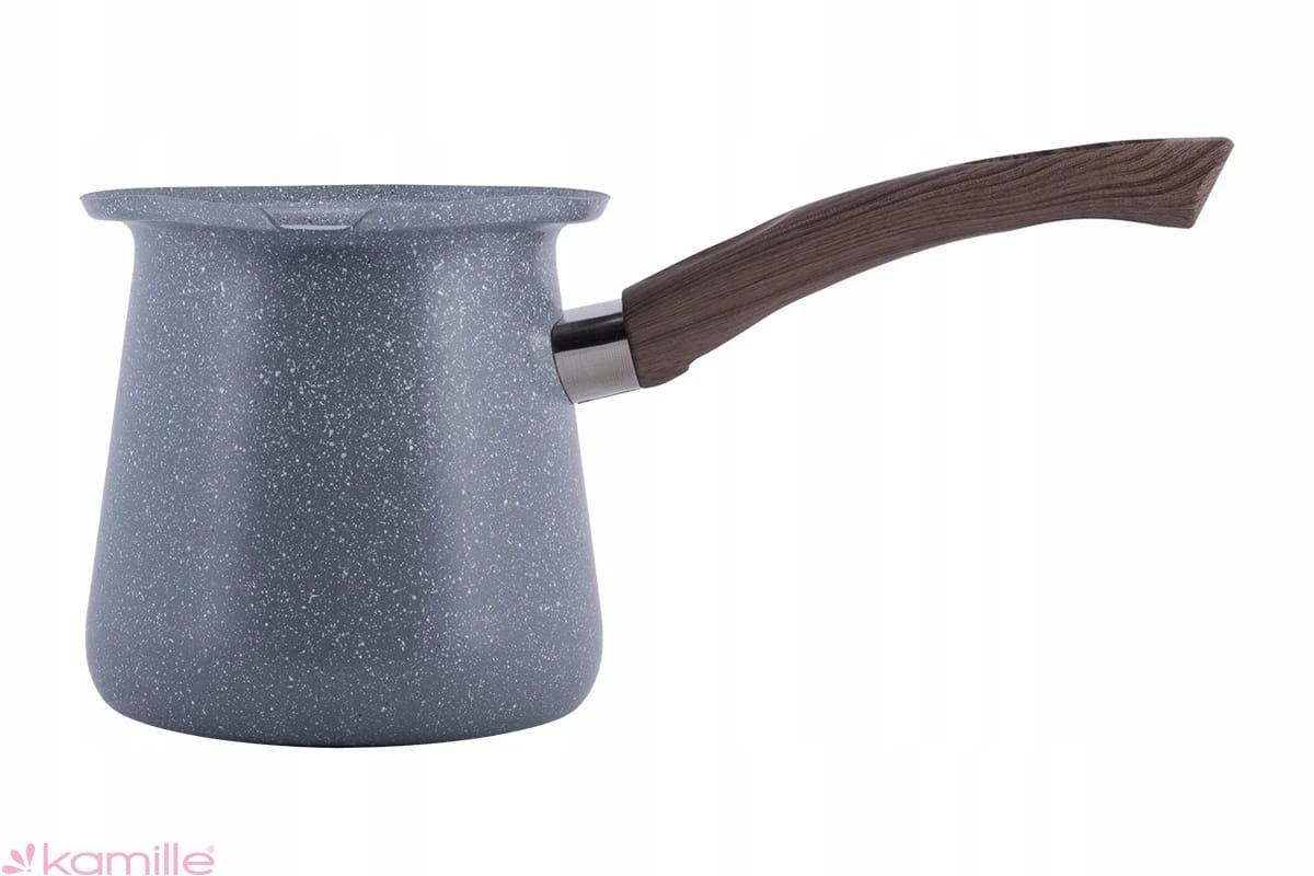 Kamille 1100ml kavinukas su medžio imitacijos rankena