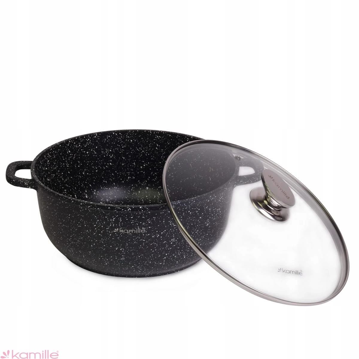 Puodas 4,5 L su marmuro danga KAMILLE 4405