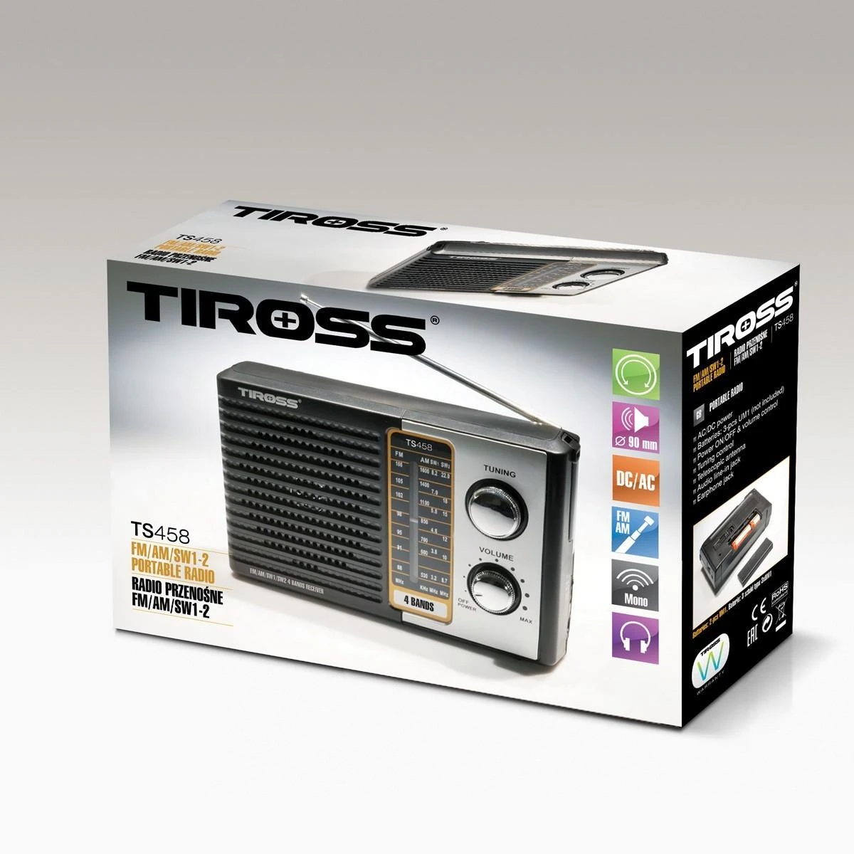 Radijo imtuvas Tiross TS-458