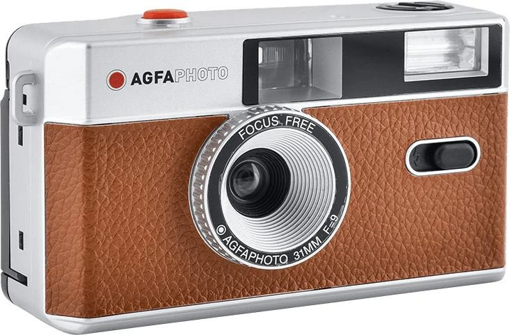 AGFAPHOTO daugkartinio naudojimo fotoaparatas 35 mm RUDAS