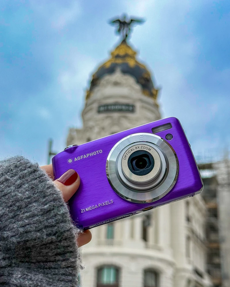 AgfaPhoto Agfa Photo DC8200 Violetinis + etui + karta SD 16GB