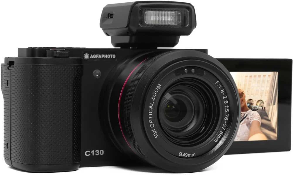 „AgfaPhoto“ – „Realishot C130“ skaitmeninis fotoaparatas – juodas – 2,8 colio jutiklinis ekranas