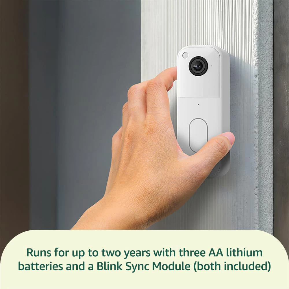 Amazon Blink Video Doorbell 2, baltas