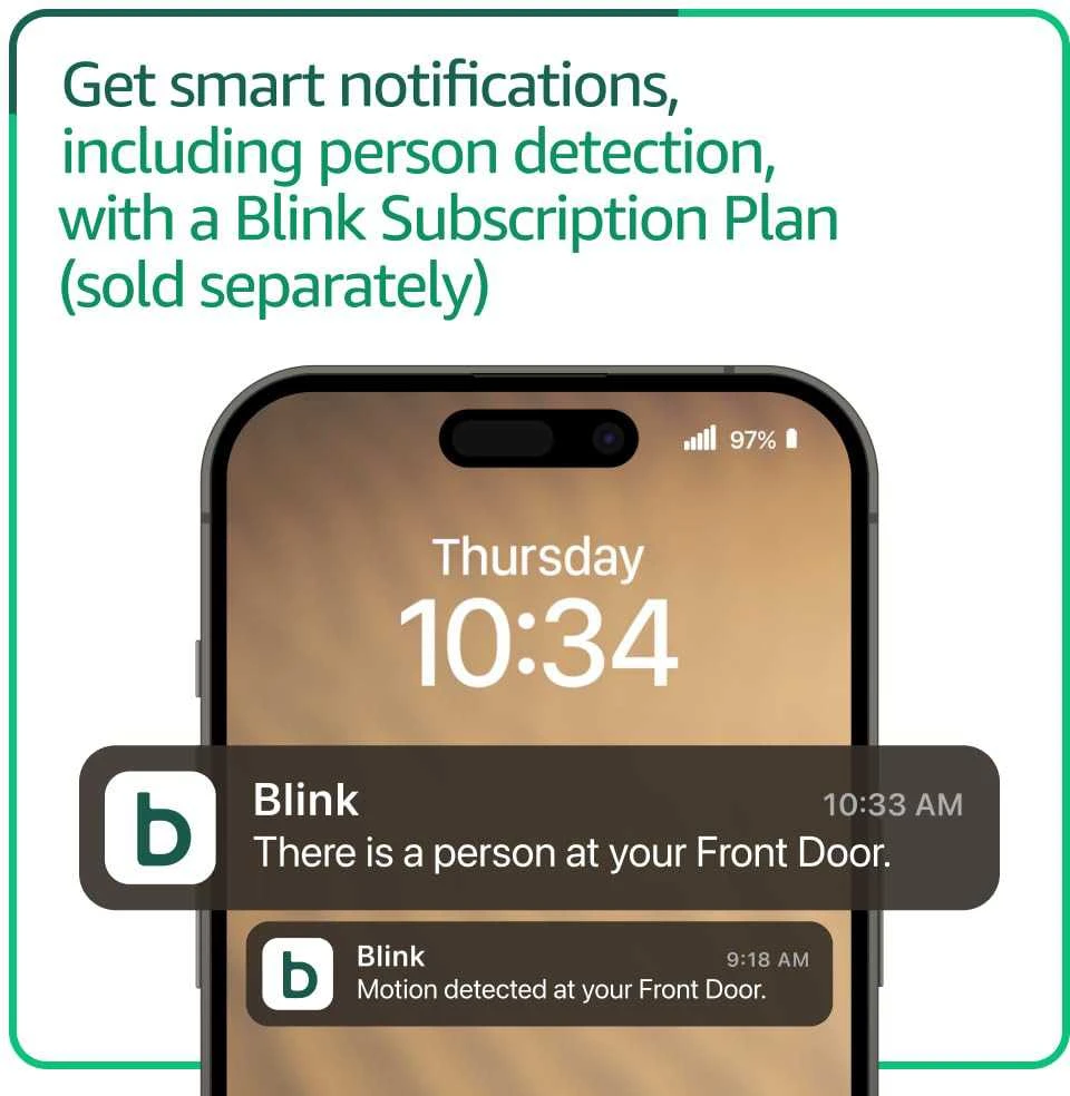 Amazon Blink Video Doorbell 2, juodas