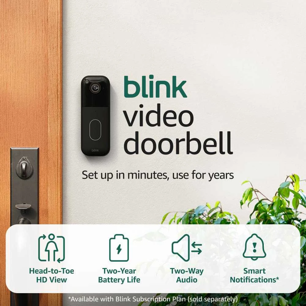 Amazon Blink Video Doorbell 2, juodas
