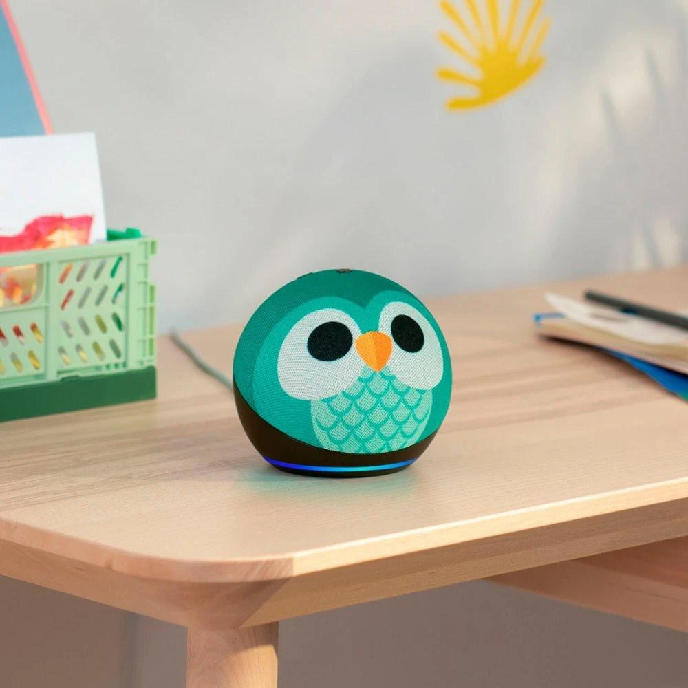 Echo Dot 5 Kids pelėdos dizaino kolonėlė