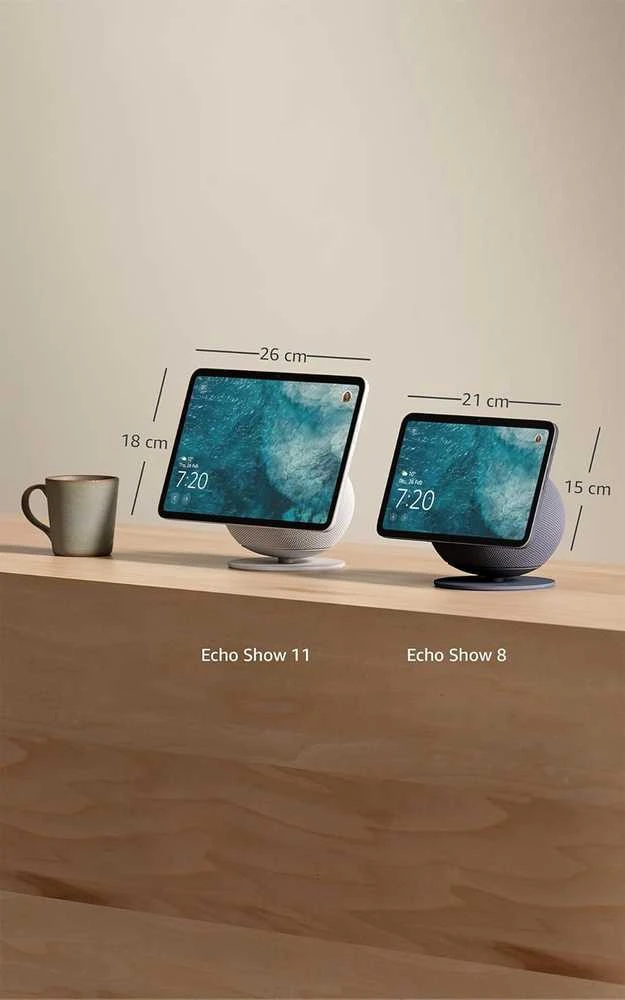 Amazon Echo Show 11, Amazon Alexa, Stačiakampis, Pilka, Ledyno balta, Anglų, Ispanų, 27,9 cm (11")