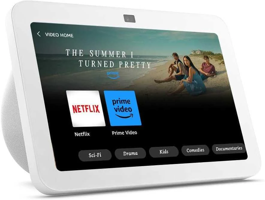 Amazon „Echo Show 8“ (3 kartos) Ledynų balta