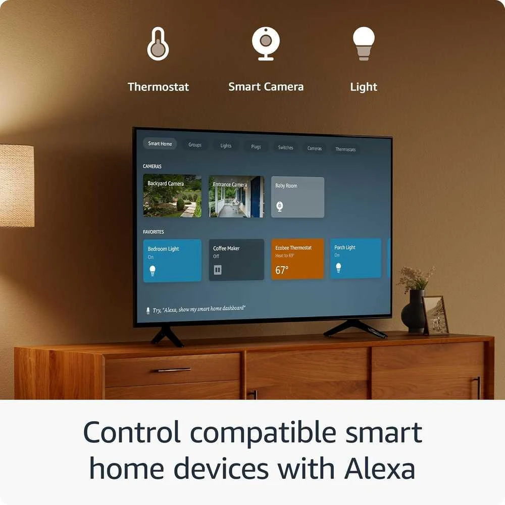 Vaizdo grotuvas Transliacijos įrenginys - Amazon Fire TV Stick FHD 2024 su Alexa balsu nuotoliniu valdymu