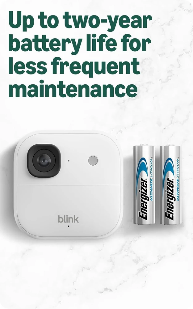 „Amazon“ apsaugos kamera „Blink Outdoor 2K+“ (3 kamerų sistema), balta