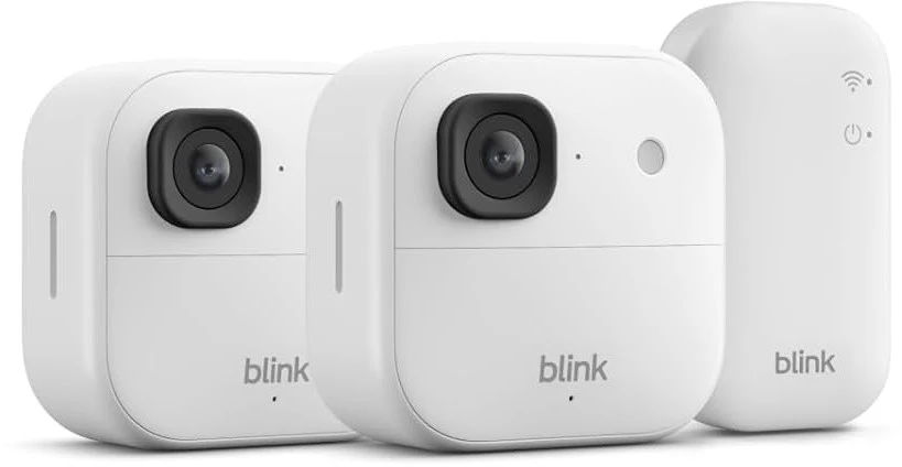 „Amazon“ apsaugos kamera „Blink Outdoor 2K+“ (2 kamerų sistema), balta