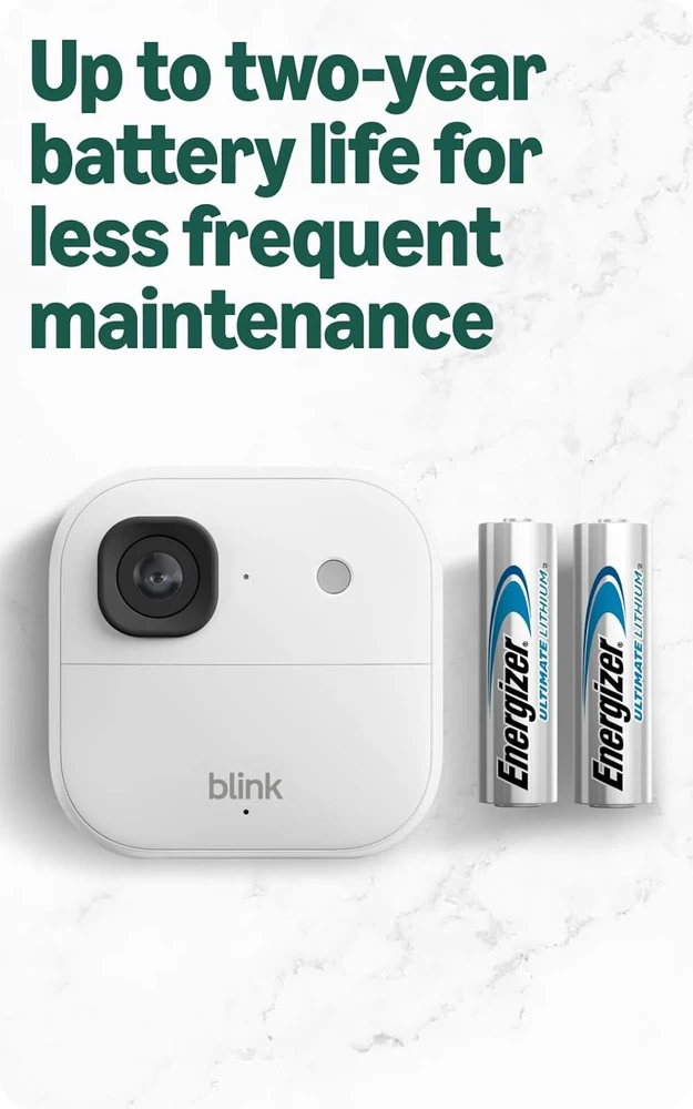 „Amazon“ apsaugos kamera „Blink Outdoor 2K+“ (2 kamerų sistema), balta