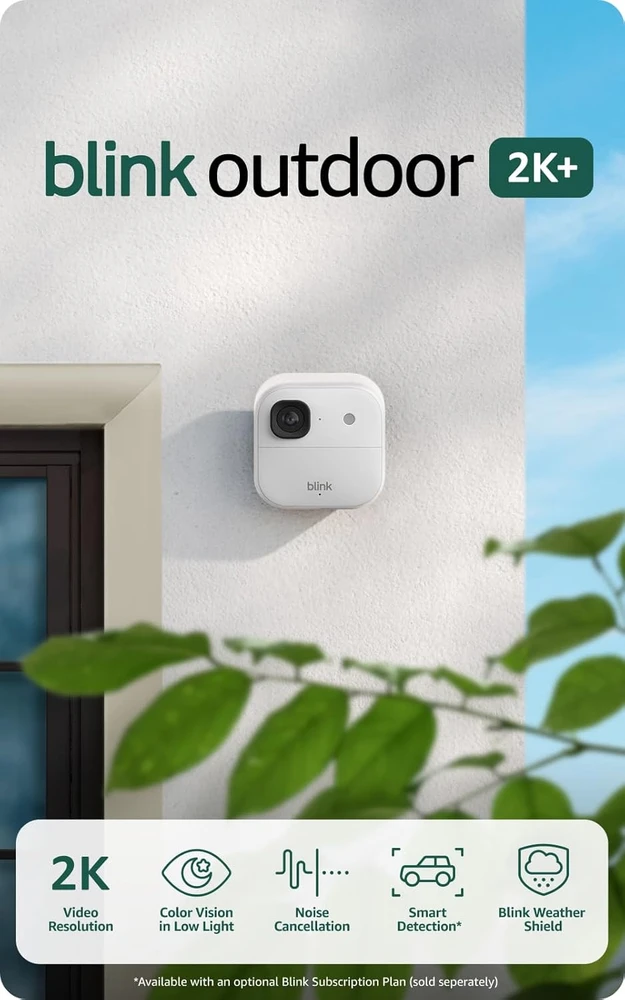 „Amazon“ apsaugos kamera „Blink Outdoor 2K+“, balta