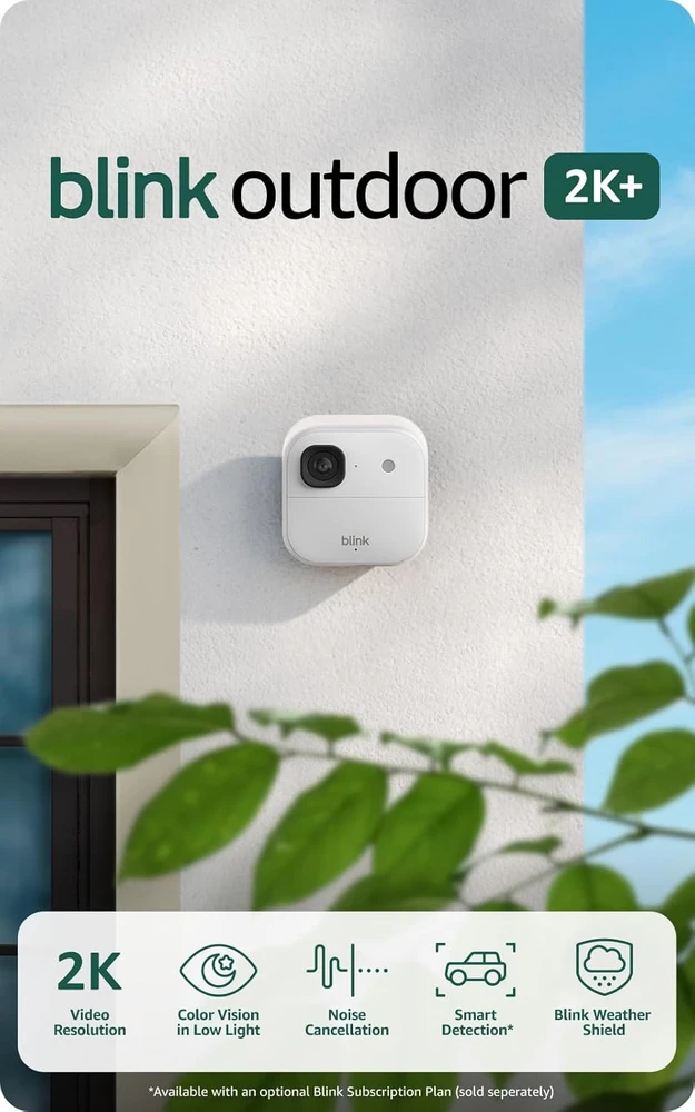 „Amazon“ apsaugos kamera „Blink Outdoor 2K+“ (2 kamerų sistema), balta