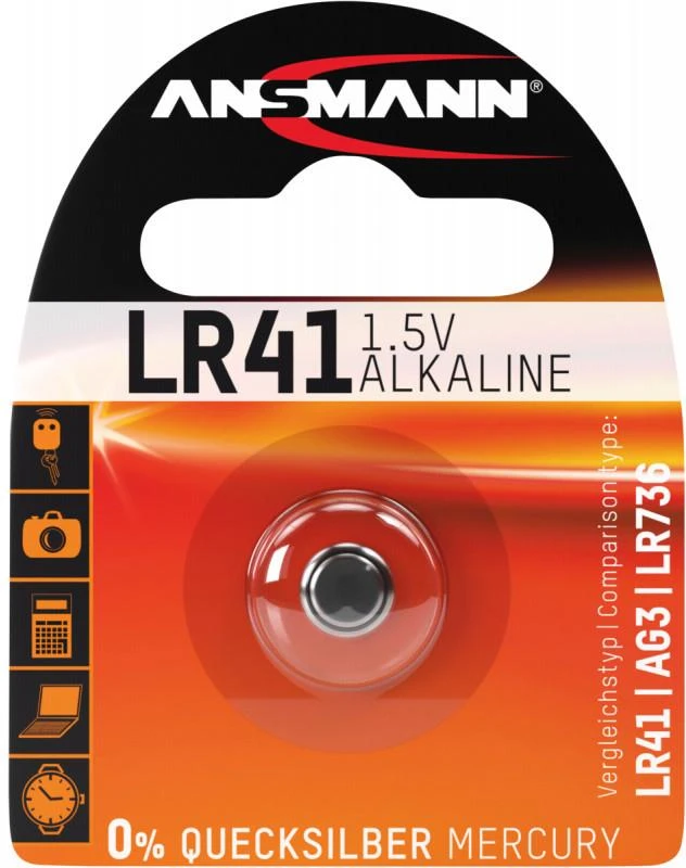 Ansmann LR41 šarminė baterija pakuotėje