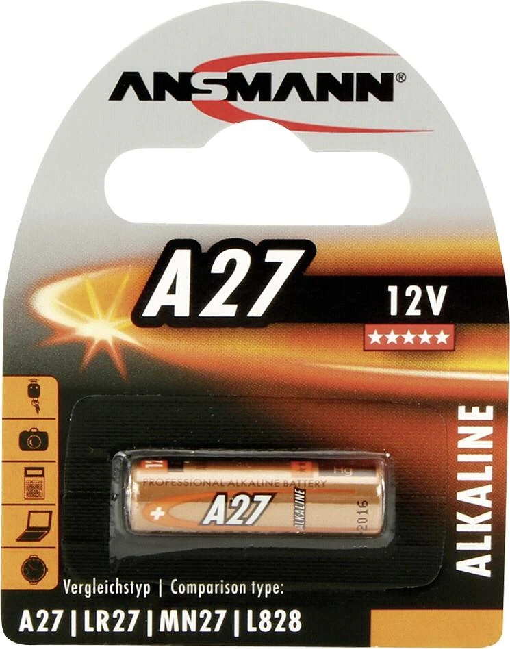 Ansmann A27 12V šarminė baterija pakuotėje