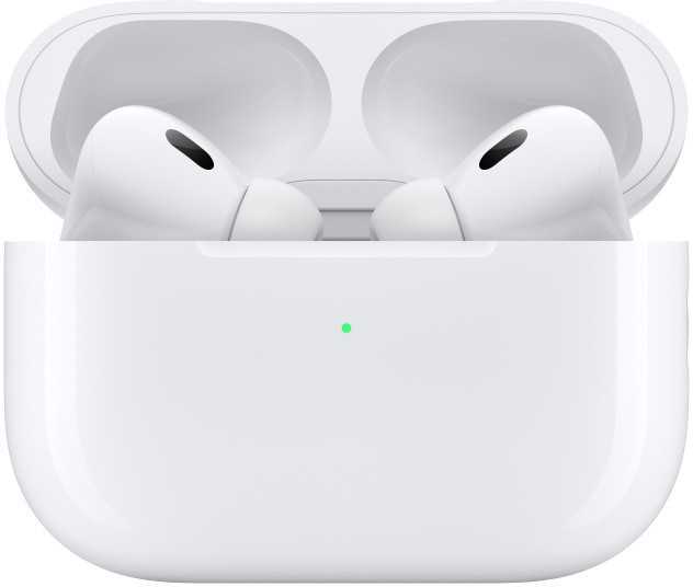 Ausinės Apple AirPods Pro (2 kartos) su "MagSafe" dėklu (USB-C), baltos spalvos