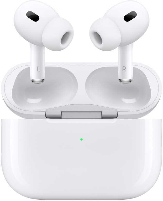 Ausinės Apple AirPods Pro (2 kartos) su "MagSafe" dėklu (USB-C), baltos spalvos