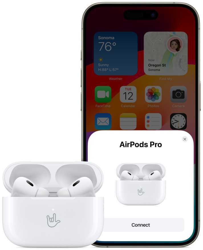 Ausinės Apple AirPods Pro (2 kartos) su "MagSafe" dėklu (USB-C), baltos spalvos