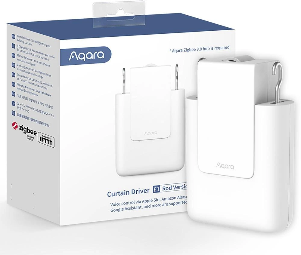 Aqara zigbee E1 užuolaidų pavara skirta ant vamzdžio ar bėgelių (CM-M01R)