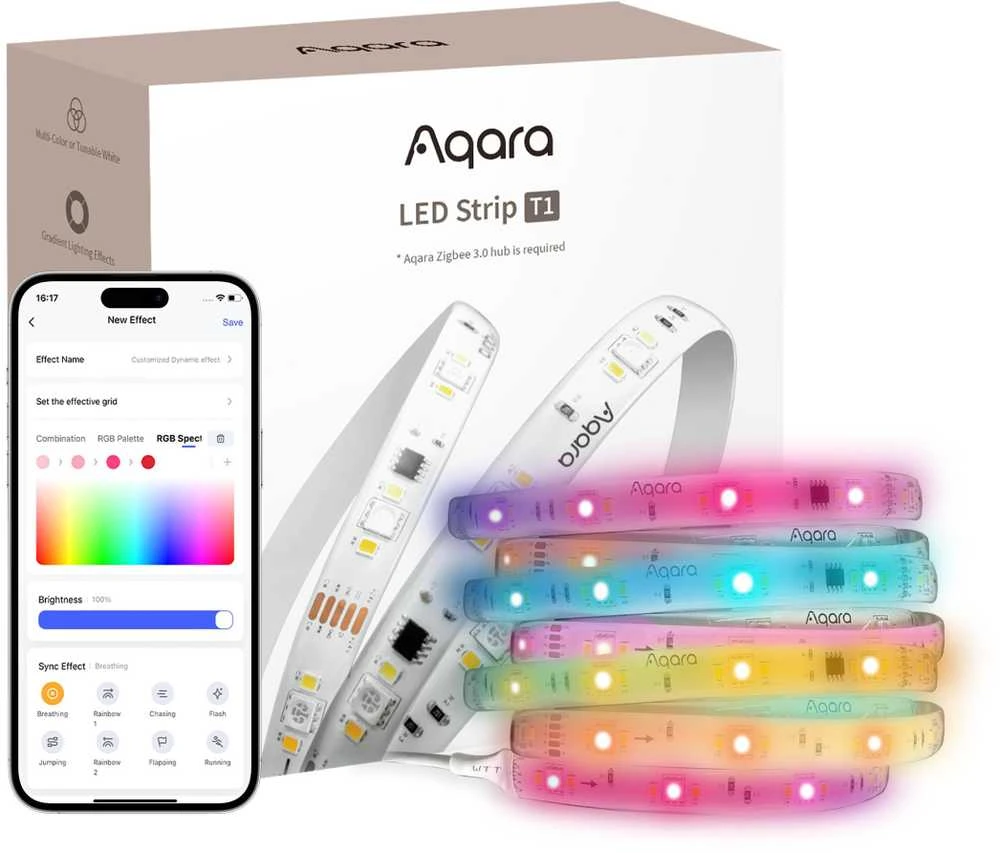 Aqara T1 LED juosta RGB+CCT Zigbee (RLS-K01D)