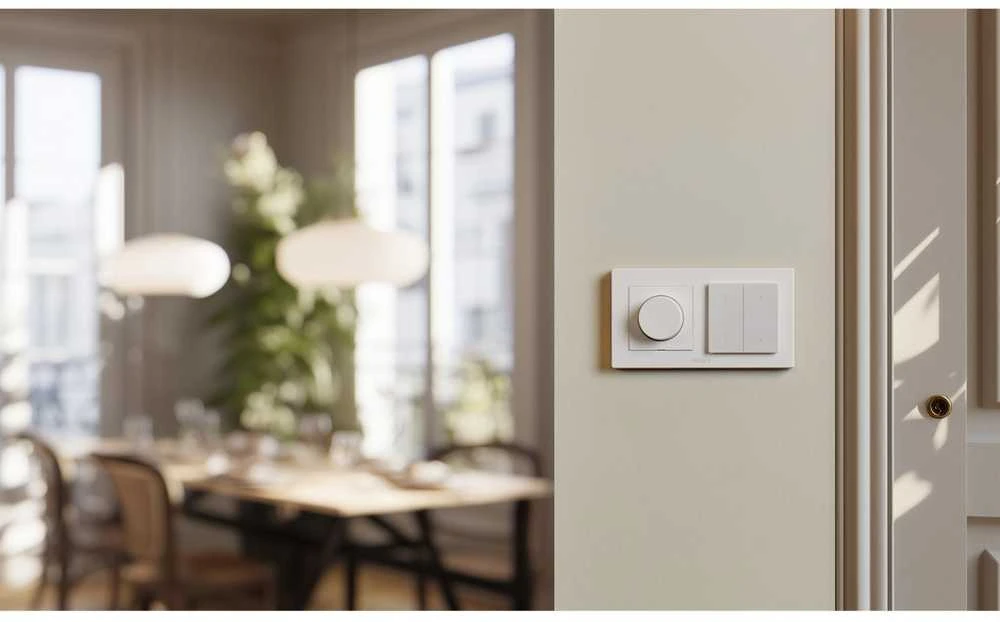 Aqara Shutter Switch H2 EU Kit (DS-K02D) išmanus roletų/žaliuzių jungiklis su Matter over Thread ir Zigbee