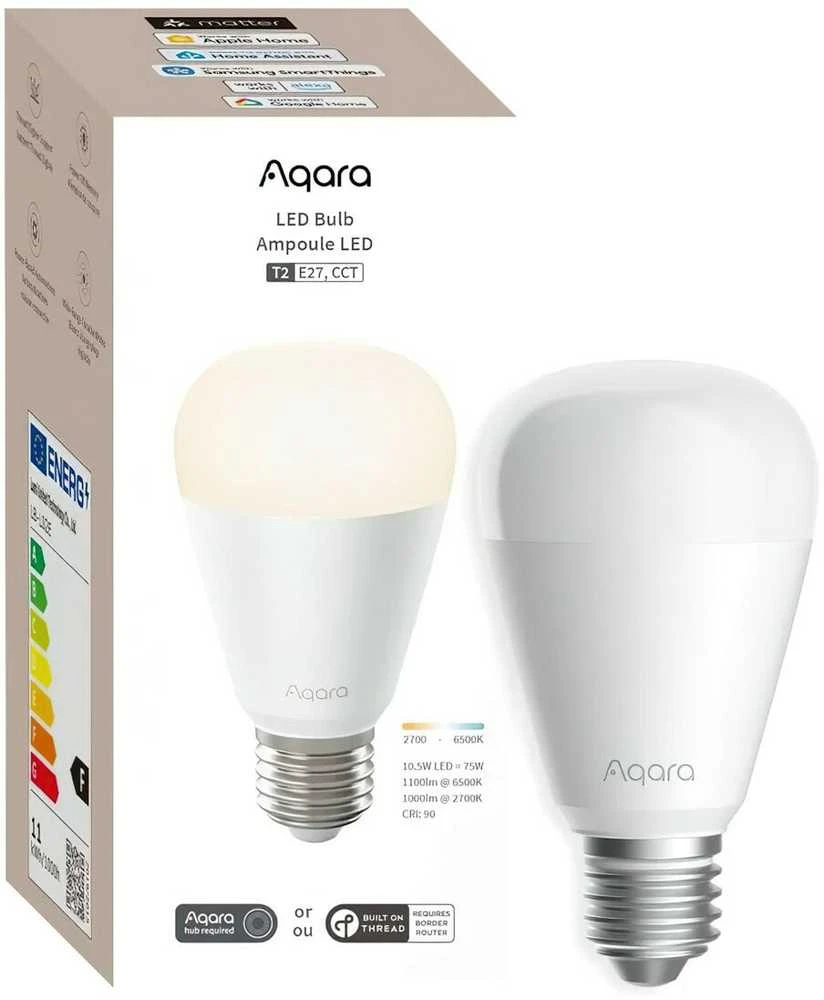 AQARA T2 CCT LED lempa (LB-L02E) Zigbee, Thread, Bluetooth