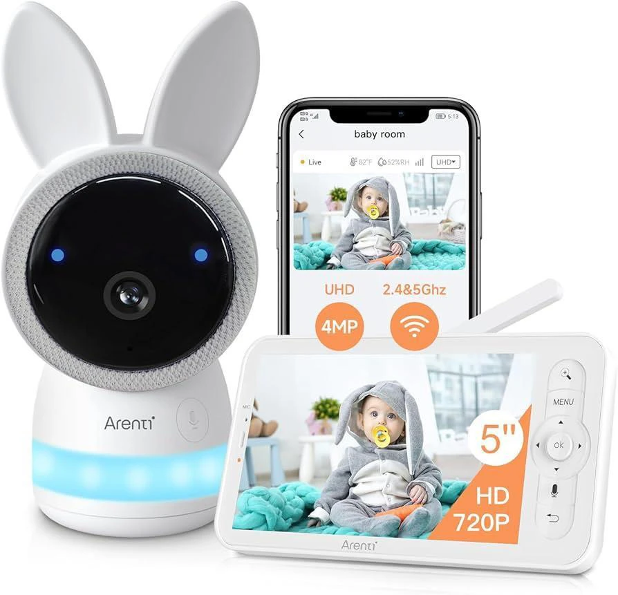 Arenti Ainanny Kit vaizdo kūdikių stebėjimo kamera, 4 MP, LCD ekranas