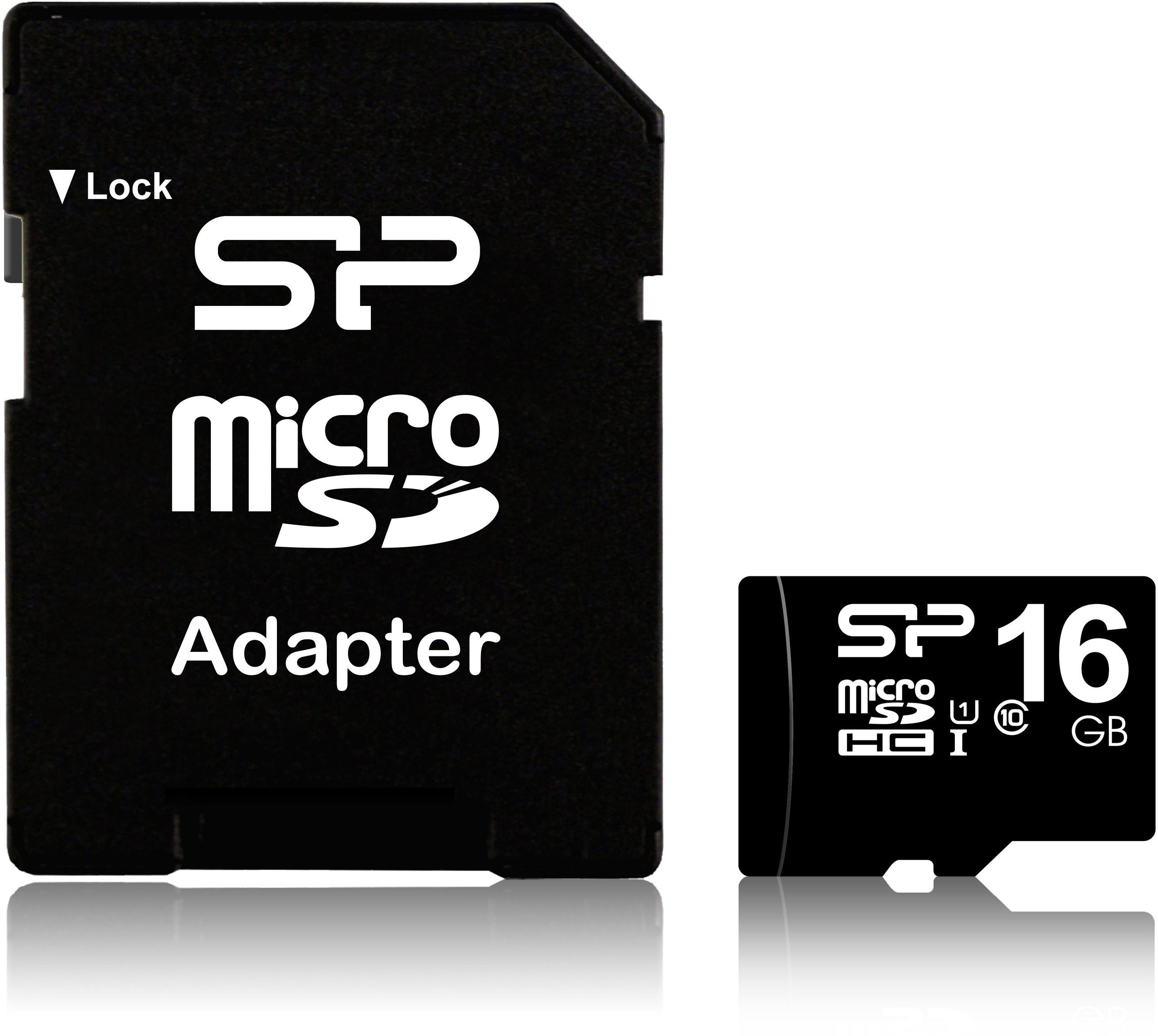 Atminties kortelė Silicon Power | 16 GB | Micro SDHC | Flash atminties klasė 10 | SD adapter