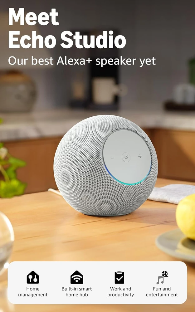 Amazon išmanusis garsiakalbis Echo Studio, baltas