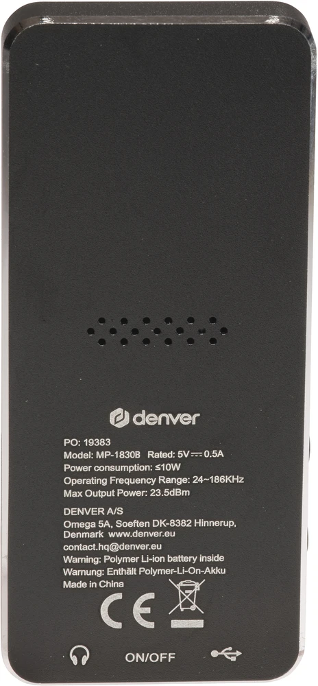 MP4 grotuvas Denver MP-1830B BT 1,8 4GB juoda