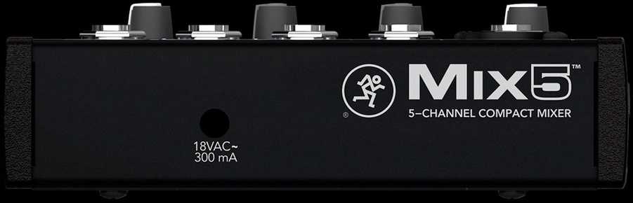 MCK Mackie Mix5 5 kanalai 20 – 30000 Hz Juoda