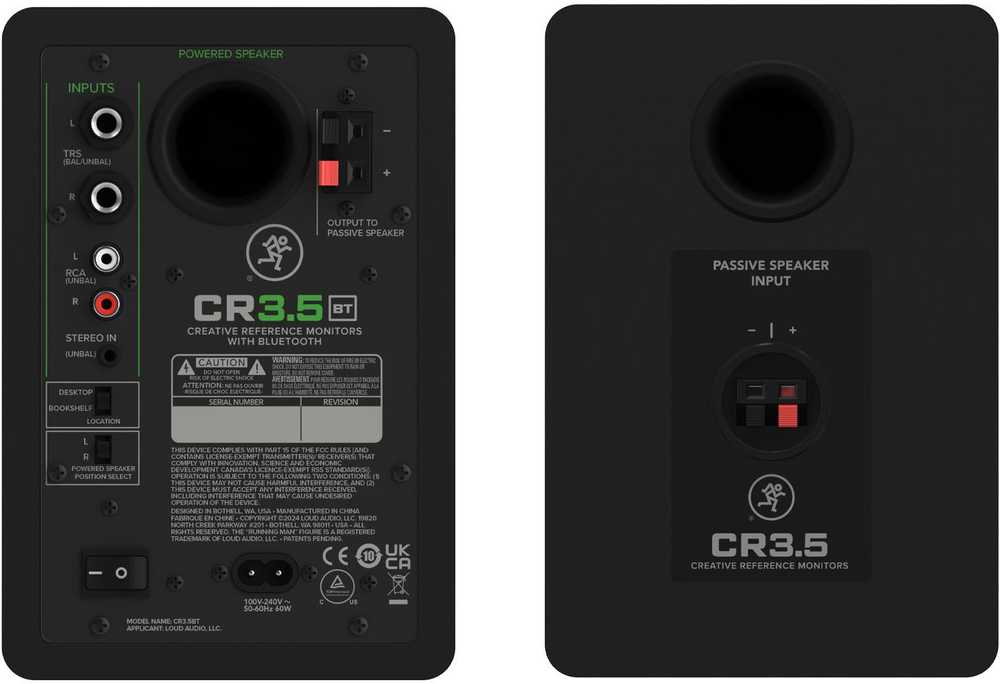 Kompiuterio kolonėlės Mackie CR3.5BT - Active Studio monitoriai su Bluetooth