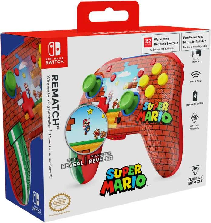Turtle Beach Rematch Mario Bricks belaidis valdiklis| Switch 2