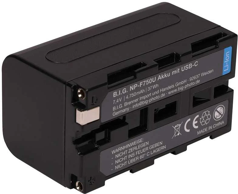 B.I.G. Didelė baterija Sony NP-F750U 4750mAh USB-C (427728)