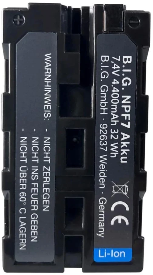B.I.G. Didelis akumuliatorius Sony NP-F750 4400 mAh (427706)