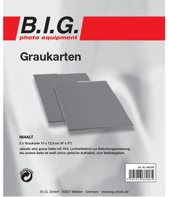 B.I.G. DIDELIS pilkos spalvos kortelių rinkinys 10x12cm 2vnt