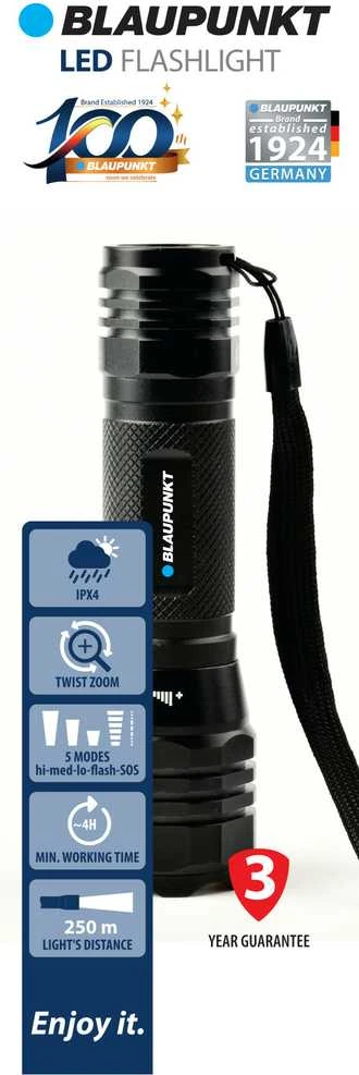 Blaupunkt flashlight BT-FL8060 + Zoom LED