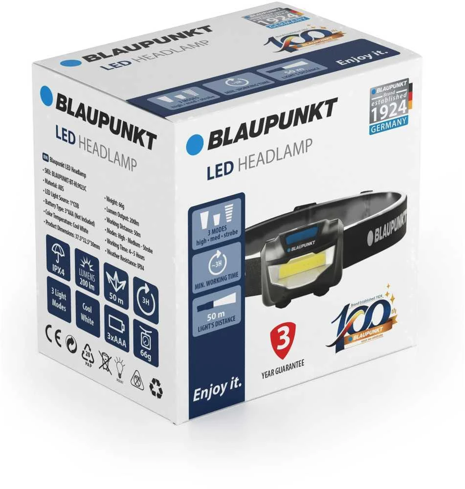 Žibintuvėlis Blaupunkt headlamp BT-HL9023C LED