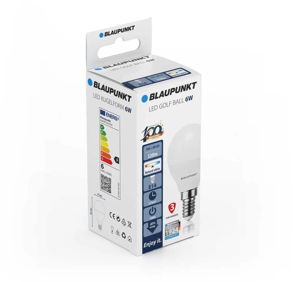 Blaupunkt LED lemputė E14 Ball 6W NW