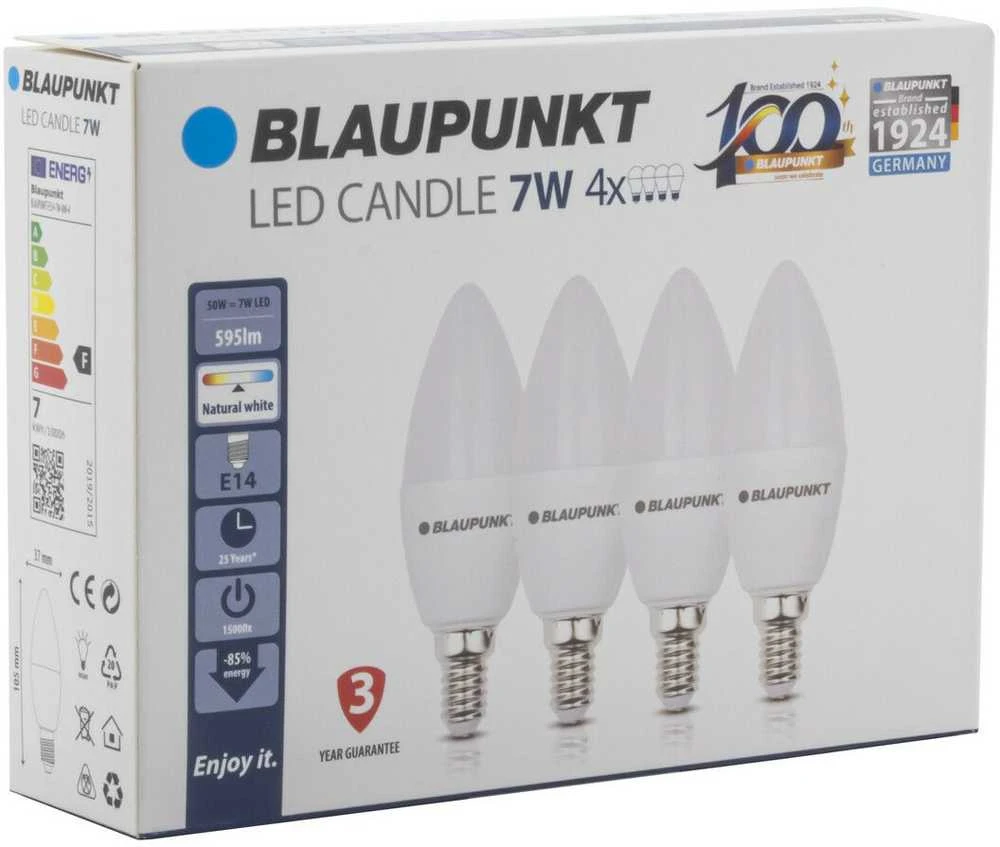 Blaupunkt LED Lamp E14, 4pcs | 6.8 W | Natural Baltas