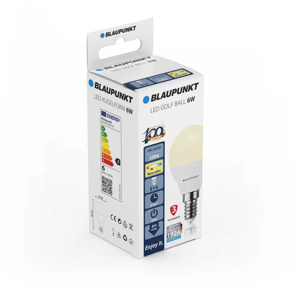 Blaupunkt LED lemputė E14 rutulinė 6W WW